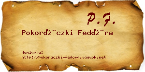 Pokoráczki Fedóra névjegykártya